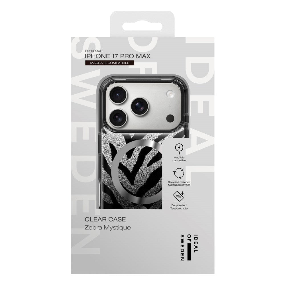 iPhone 17 Pro Max iDeal Of Sweden Clear Case - MagSafe Compatible - Zebra Mystique