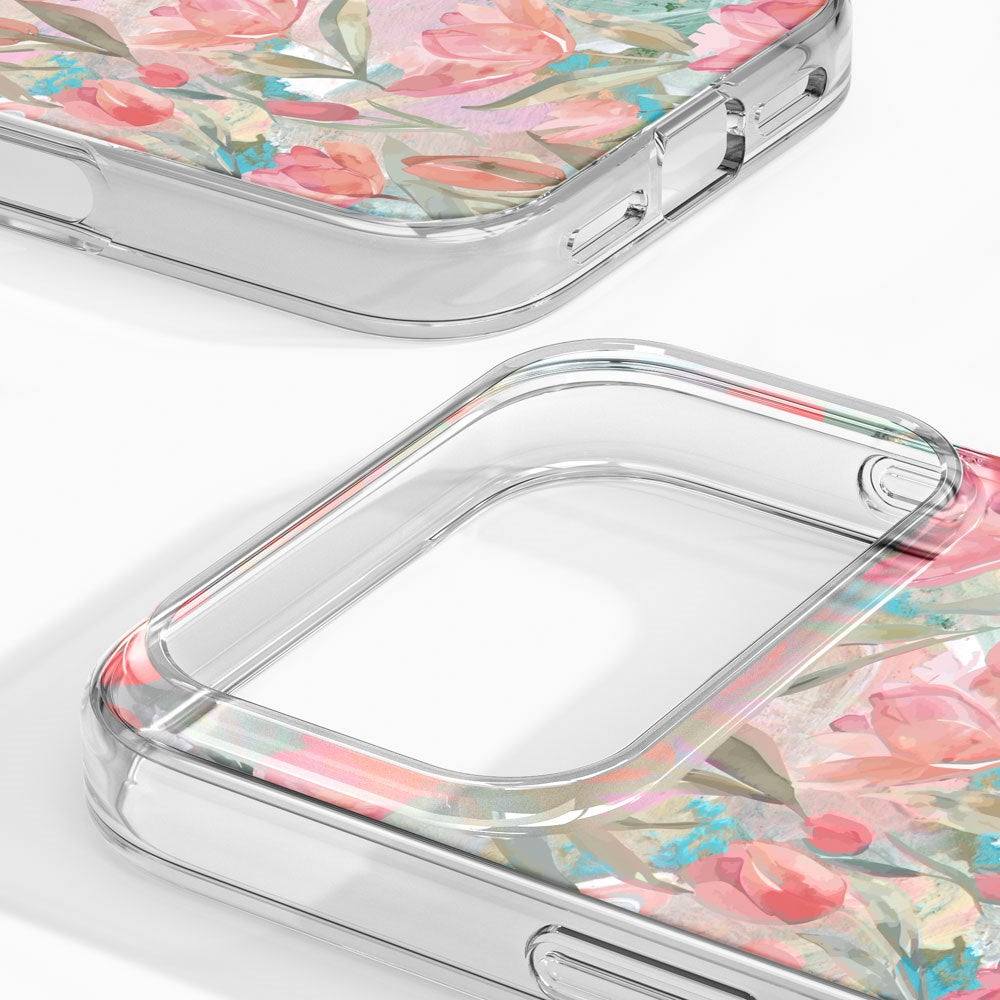 iPhone 17 Pro Max iDeal Of Sweden Clear Case - MagSafe Compatible - Tulip Bloom