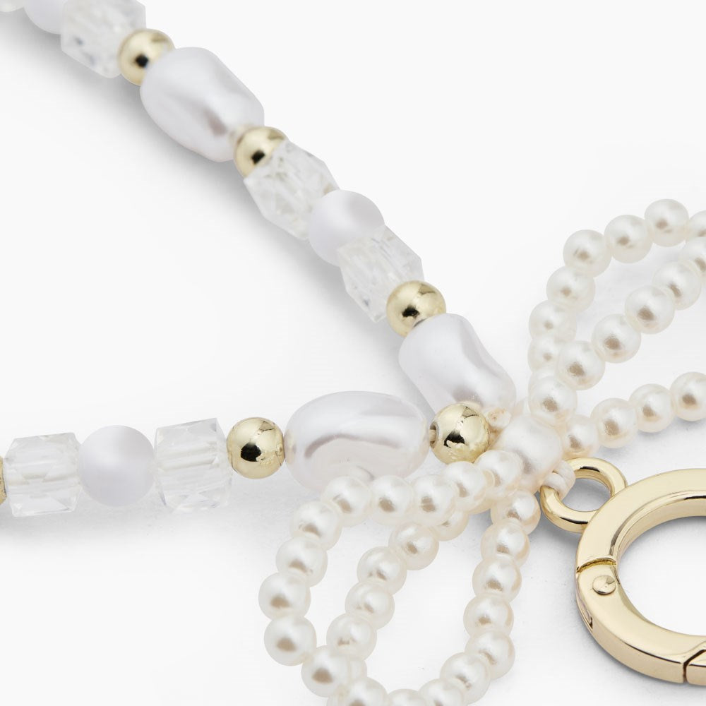 iDeal of Sweden Cord Wristlet Strap - White Pearls