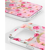iPhone 15 Pro iDeal Of Sweden Mirror Case - MagSafe Compatible - Rose Blush Floral