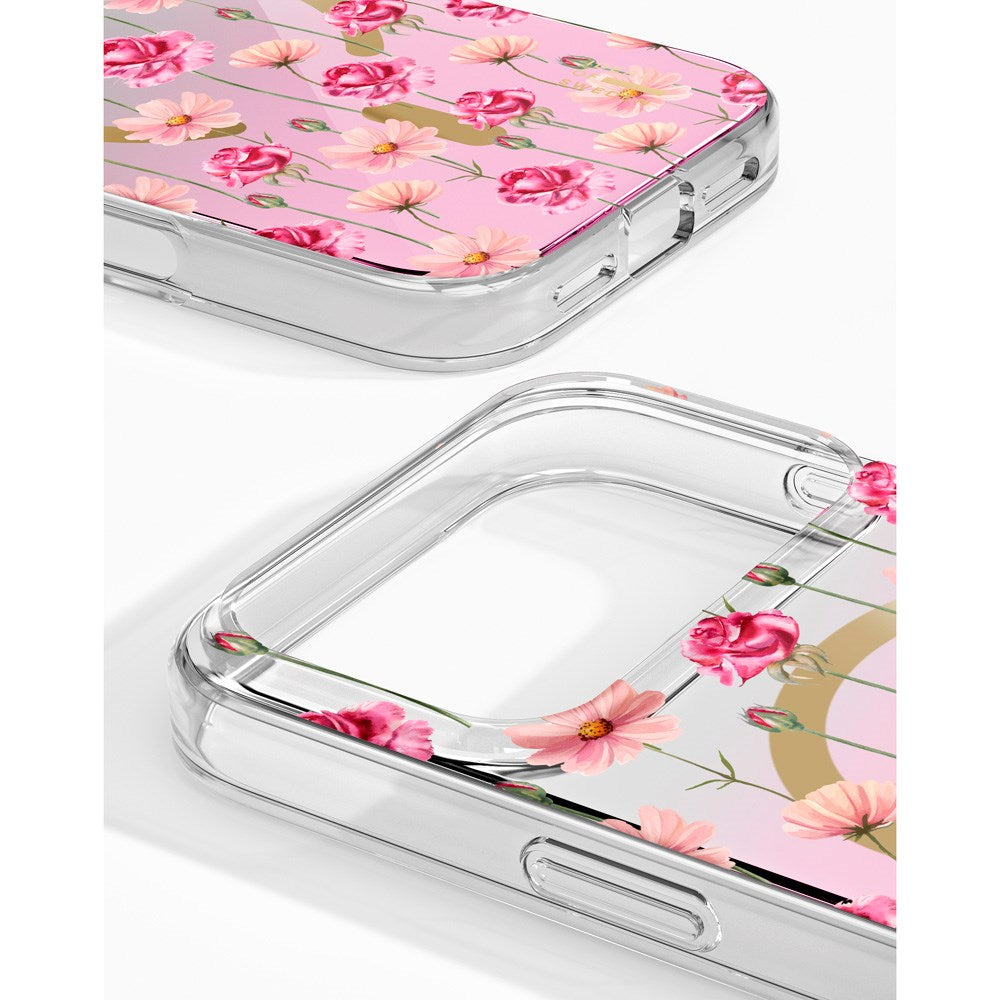 iPhone 17 Pro Max iDeal Of Sweden Mirror Case - MagSafe Compatible - Rose Blush Floral