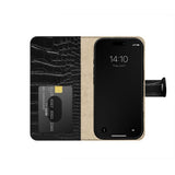 iPhone 18 Pro / 17 Pro iDeal Of Sweden Magnet Wallet+ Case - MagSafe Compatible - Black Croco