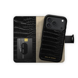iPhone 18 Pro / 17 Pro iDeal Of Sweden Magnet Wallet+ Case - MagSafe Compatible - Black Croco