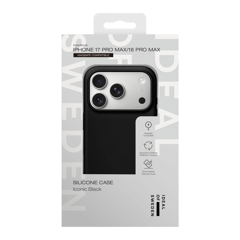iPhone 18 Pro Max / 17 Pro Max iDeal Of Sweden Silicone Case - MagSafe Compatible - Black