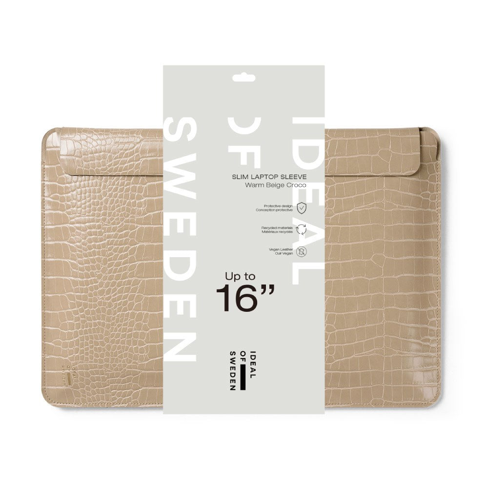 iDeal of Sweden 16" Computer Sleeve - Warm Beige Croco