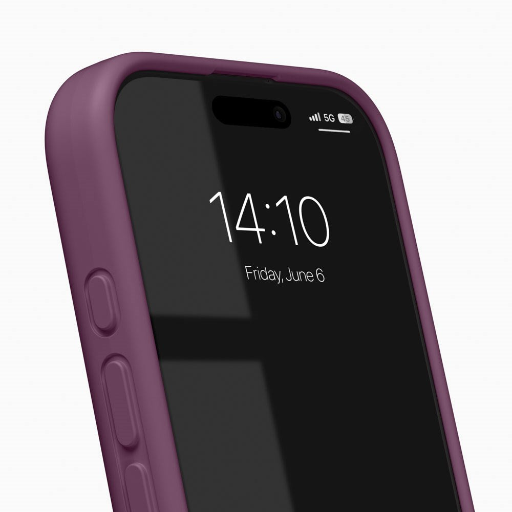 iPhone 16 Pro iDeal of Sweden Soft Swirl Silicone Case - MagSafe Compatible - Velvet Plum