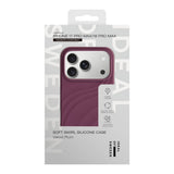 iPhone 18 Pro Max / 17 Pro Max iDeal of Sweden Soft Swirl Silicone Case - MagSafe Compatible - Velvet Plum