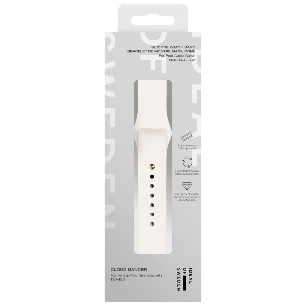 Apple Watch (38/40/SE/41/42mm) iDeal of Sweden Silicone Watch Strap - Size S/M - Cloud Dancer
