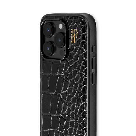 iDeal Of Sweden iPhone 14 Pro Vegan Leather Case - Black Croco