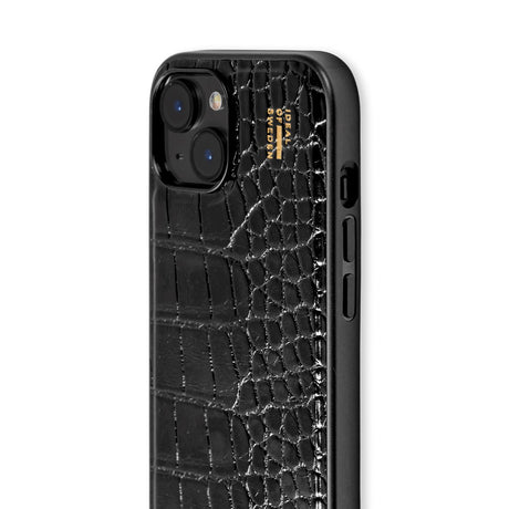 iDeal Of Sweden iPhone 15 Vegan Leather Case - Black Croco