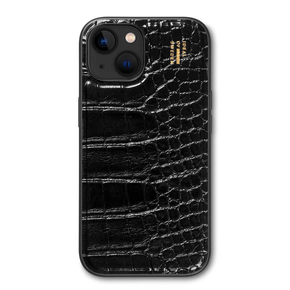 iDeal Of Sweden iPhone 15 Vegan Leather Case - Black Croco