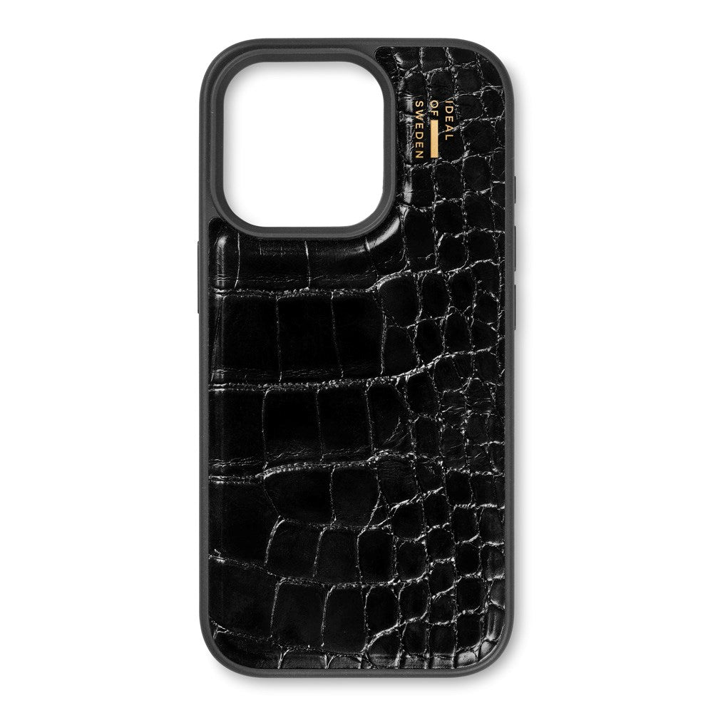 iDeal Of Sweden iPhone 16 Pro Vegan Leather Case - Black Croco