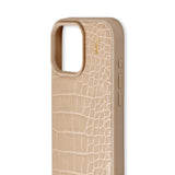 iDeal Of Sweden iPhone 16 Pro Vegan Leather Case - Warm Beige Croco