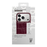 iPhone 18 Pro / 17 Pro iDeal of Sweden Vegan Leather Case - MagSafe Compatible - Fine Wine Croco