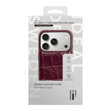 iPhone 18 Pro Max / 17 Pro Max iDeal of Sweden Vegan Leather Case - MagSafe Compatible - Fine Wine Croco