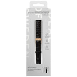 Apple Watch (42/44/SE/45/46/49mm) Vegan Leather Watch Strap - Black Croco