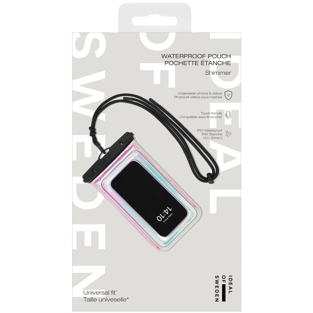 iDeal of Sweden Universal Waterproof Case with Adjustable Strap - Iridescent (Max. Mobile Size: 220 x 120 mm)