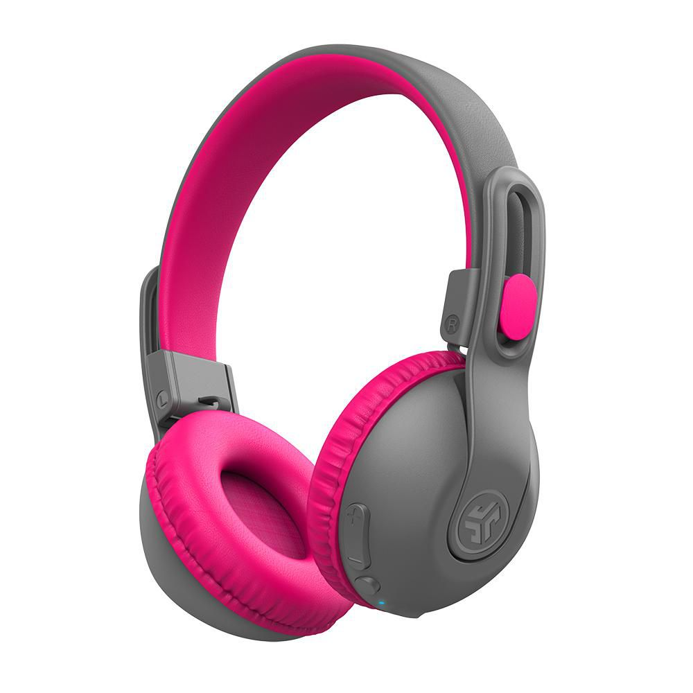 JLab JBuddies Studio 2 On-Ear Wireless Kids Headphones - Gray/Pink