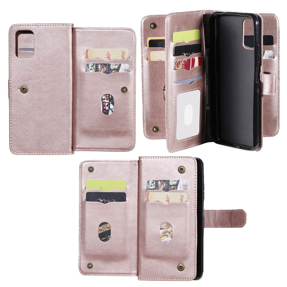 Xiaomi Poco M3 Flip Leather Case w. Extra Card Holder - Rose Gold