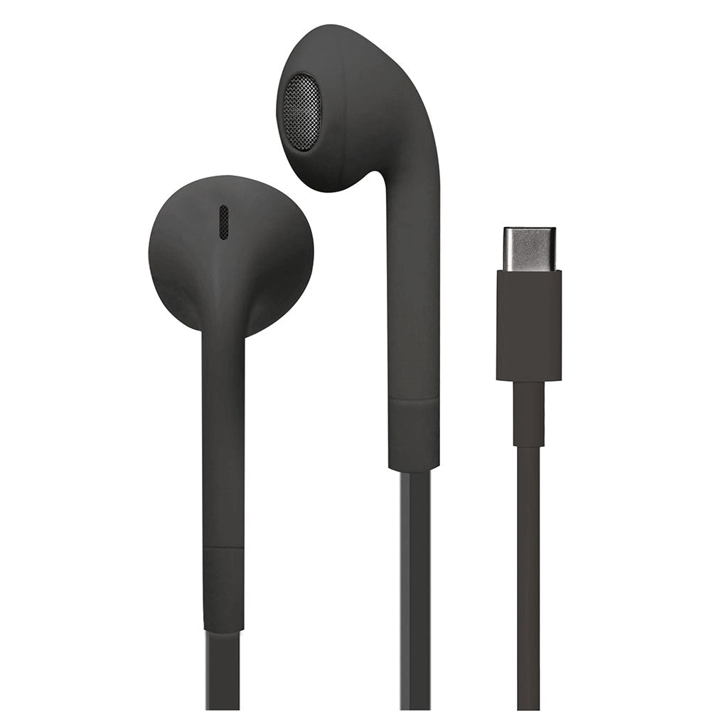 Puro Icon Stereo Headphone In-Ear w. USB-C & Microphone - Black