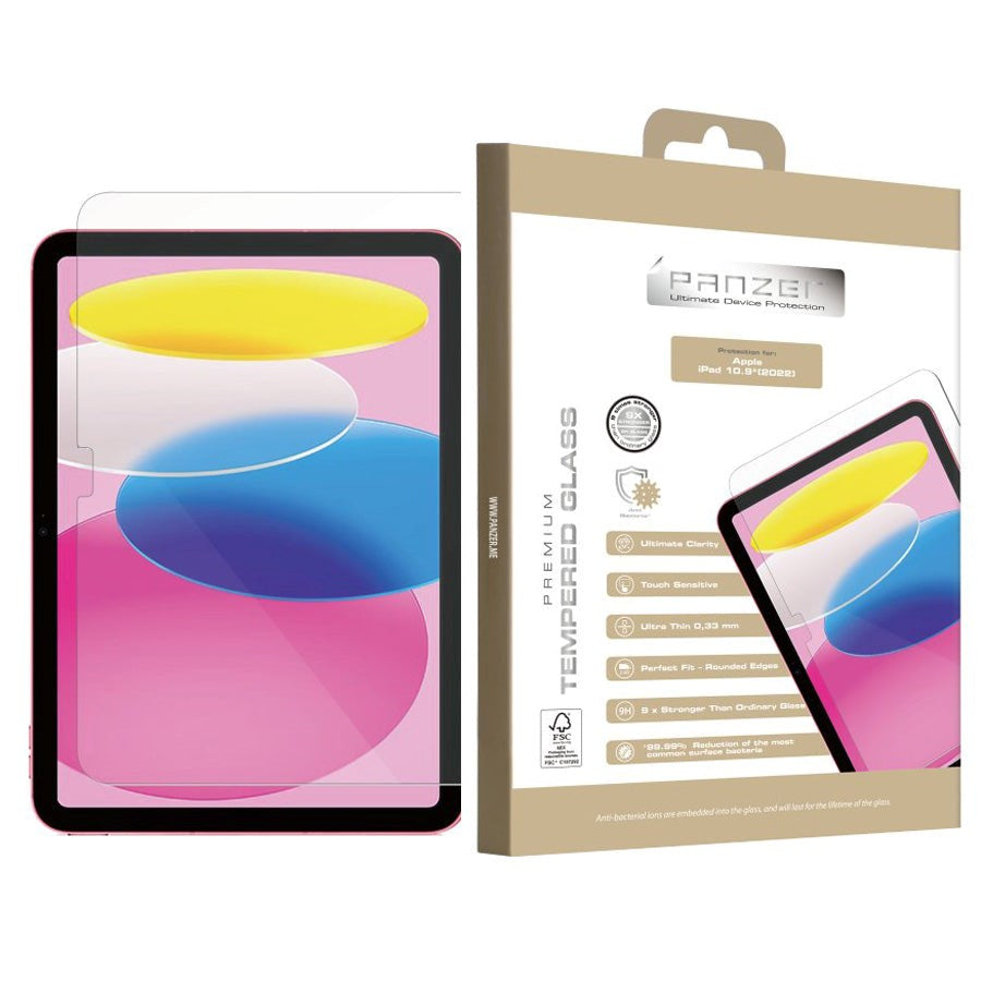 PANZER Premium iPad 10.9" (2022) Tempered Glass Screen Protector