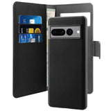 Google Pixel 7 Pro Puro Detachable 2-in-1 Eco Leather Wallet Case - Black