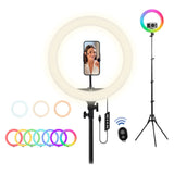 T'NB Influence Pro 14" RGBWW LED Ring Light with Adjustable Tripod and Storage Bag - Black