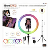 T'NB Influence Pro 12" RGBWW LED Ring Light with Adjustable Tripod for Smartphone - Black