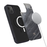 iPhone 13 Mini Woodcessories Bumper Case Stone - MagSafe Compatible - Camo Grey