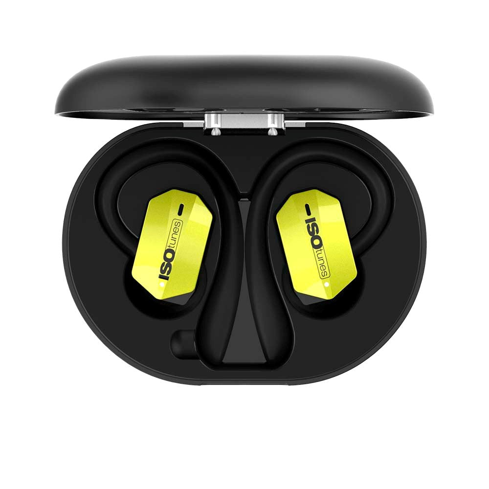 ISOtunes ULTRACOMM Aware True Wireless EN352 Hearing Protection with Boom Microphone - Black / Yellow