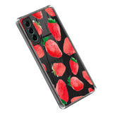 Samsung Galaxy S23 Flexible Plastic Back Case w. Motive - Strawberry