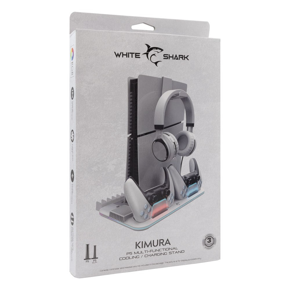 White Shark KIMURA 2 Multifunction Stand for PS5 – White