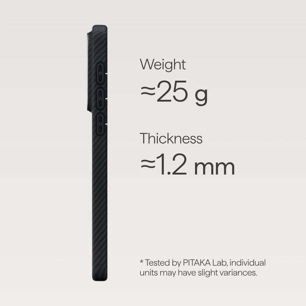 Samsung Galaxy S26 PITAKA Edge Case - MagSafe Compatible - Black / Grey Twill