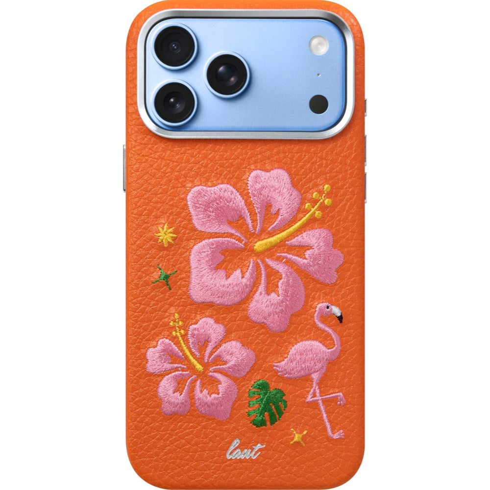 iPhone 18 Pro Max / 17 Pro Max LAUT TWINE EDGE Case w. Strap - MagSafe Compatible - Sunset Hibiscus