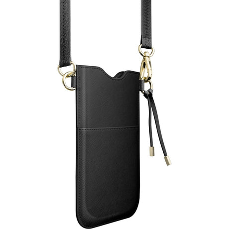 Artificial Leather Crossbody Mobile Phone Case LAUT PRESTIGE - Black (Max. Phone Size: 6.5")
