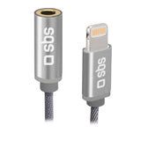 SBS Lightning to 3.5mm Jackstick Adapter - Grey