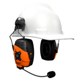 ISOtunes Link 2.0 EN352 Helmet Mounted Hearing protection with Bluetooth - Black / Orange