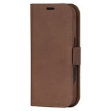 iPhone 16 Pro dbramante1928 Lynge Genuine Leather Magnet Flip Case - MagSafe Compatible - Tan