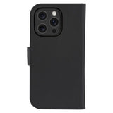 iPhone 16 Pro dbramante1928 Lynge Genuine Leather Magnet Flip Case - MagSafe Compatible - Black