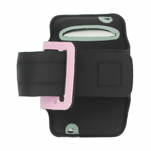 Running Wristband with Reflective edge Pink (Max. Phone: 115 x 59 x 10 mm)