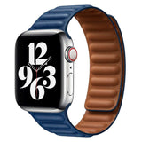 Lippa Apple Watch (38/40/SE/41/42mm) Magnetic Leather Strap - Brun