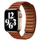 Lippa Apple Watch (38/40/SE/41/42mm) Magnetic Leather Strap - Brown