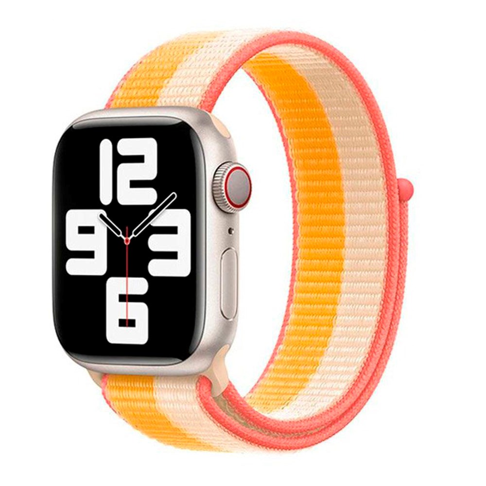 Apple Watch (42/44/SE/45/46/49mm) Lippa Nylon Strap - White / Yellow