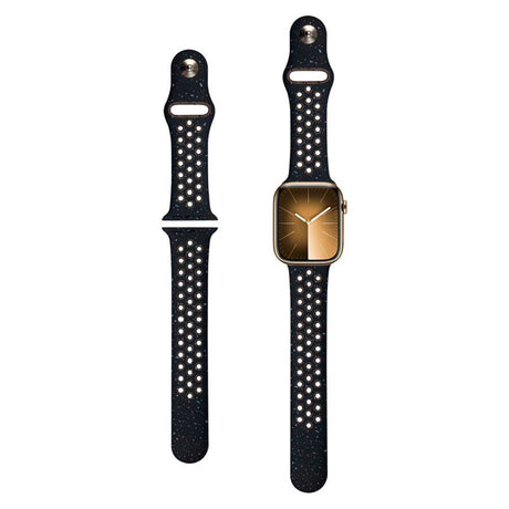 Apple Watch (42/44/SE/45/46/49mm) Silicone Strap Lippa FLOUR - Black
