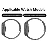 Lippa Apple Watch (38/40/SE/41/42mm) Stainless Steel Strap - Black
