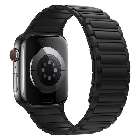 Apple Watch (42/44/45/46/49 mm) Lippa Magnetic Silicone Strap - Black