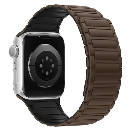 Apple Watch (42/44/45/46/49 mm) Lippa Magnetic Silicone Strap - Brown