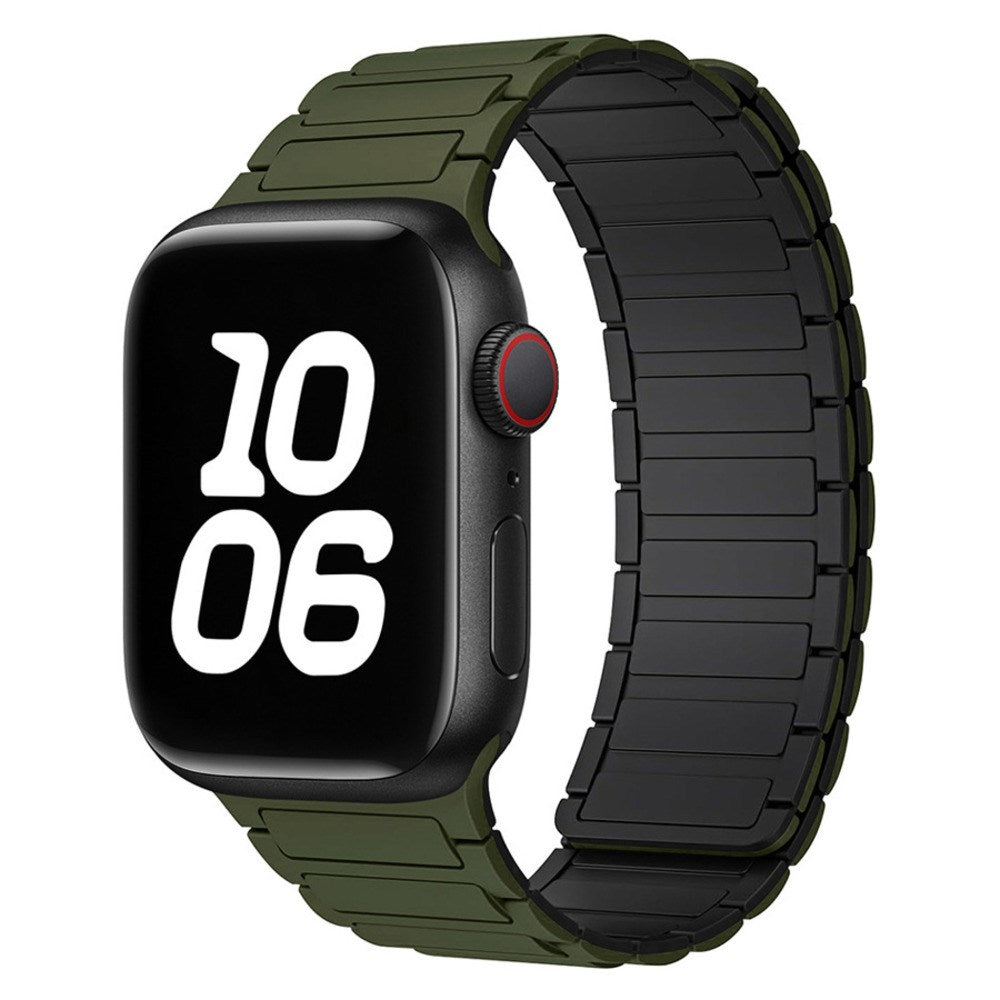 Apple Watch (42/44/45/46/49 mm) Lippa Magnetic Silicone Strap - Dark Green