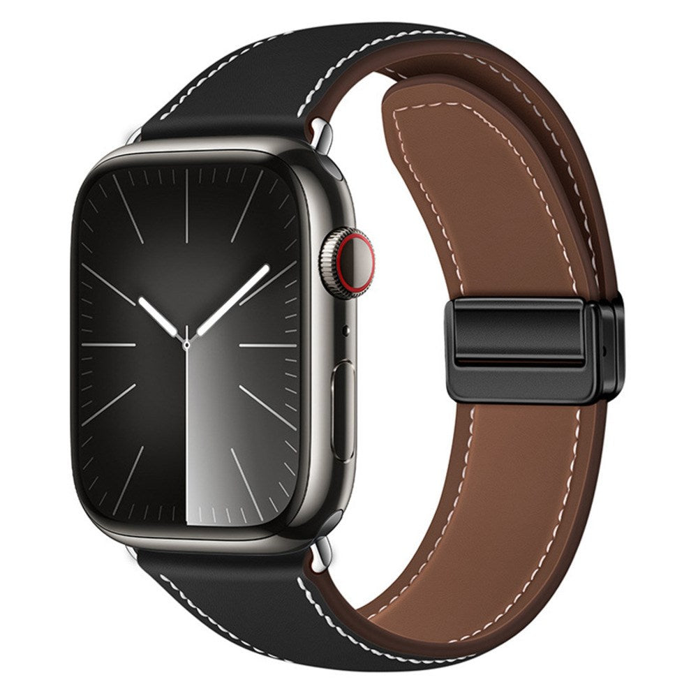 Apple Watch (38/40/41/42 mm) Lippa Magnetic Artificial Leather Strap - Black