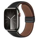 Apple Watch (38/40/41/42 mm) Lippa Magnetic Artificial Leather Strap - Black